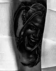 Suicide Squad Harley Quinn ~ Portrait Tattoo