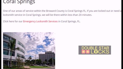 Locksmith Coral Spring Florida | Call Now 844-562-5562