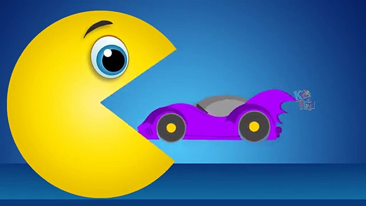 Learn Colors With Pacman Batman Car For Kids Learning Video with Packman to Kids Children Toddlers