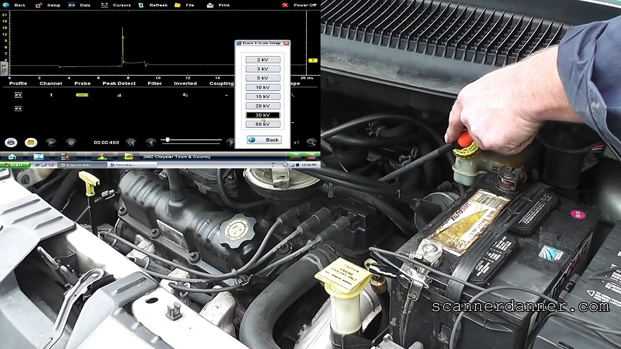 Ignition testing with a scope (Secondary Waveforms) - open plug wire ...