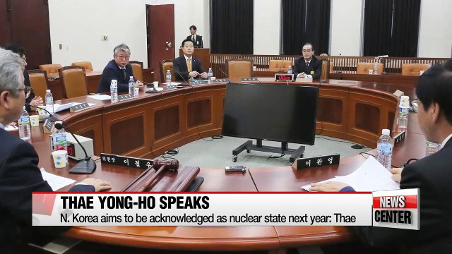 N. Korea aims to be acknowledged as nuclear state through party congress next year: Thae