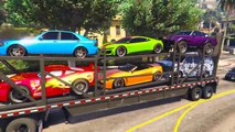 Lightning McQueen Cars Transportation with Spiderman Trucks Cartoon for Kids Fun Nursery Rhymes Song