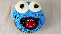 Cookie Monster Eating Cars Cupcake Birthday Cupcake Cookie Monster Eats Lightning McQueen KLdEZ74goC
