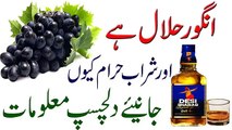 Angoor Halal Aur Sharab Haram Kun In Urdu انگور حلال اور شراب حرام کیوں