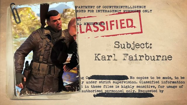 Sniper Elite 4 - 'Karl Fairburne' Trailer