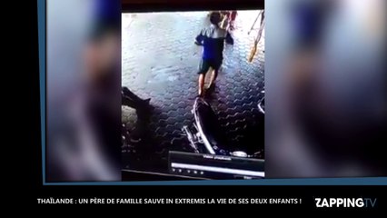 Thaïlande : Le geste héroïque d’un papa sauve de justesse la vie de deux enfants