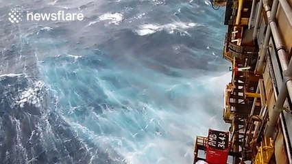 Storm Barbara whips up storm surge off Shetland Islands