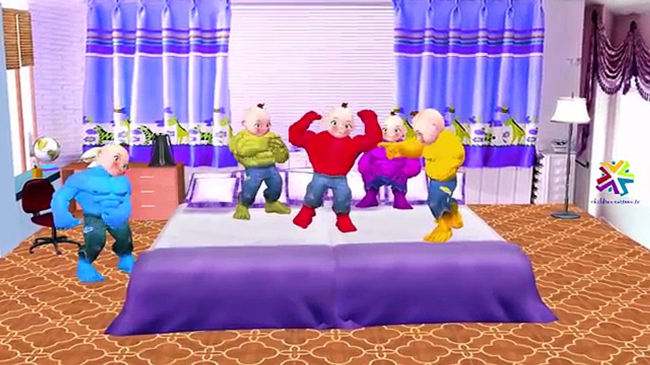 Five Little Babies Collection | Hulk Baby Five Little Monkeys Jumping On The Bed Frozen Elsa Rhymes