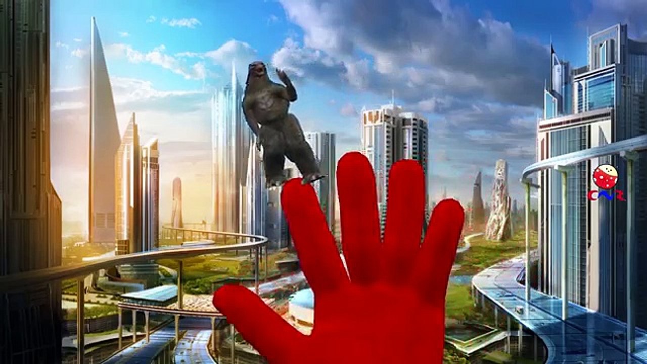 King Kong Vs Godzilla Cartoons Singing Finger Family Children Nursery Rhymes | Epic Rap Battle