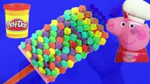 Play doh Ice cream toys! - Create cream rainbow Playdoh along Peppa pig videos