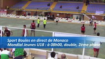 Seconde phase de poule, double U18, Sport Boules, Mondial Jeunes, Monaco 2016