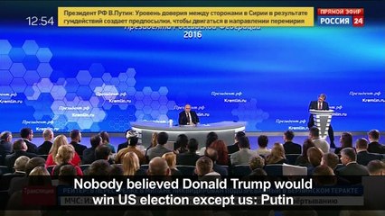 Nobody believed Trump would win 'except us': Putin