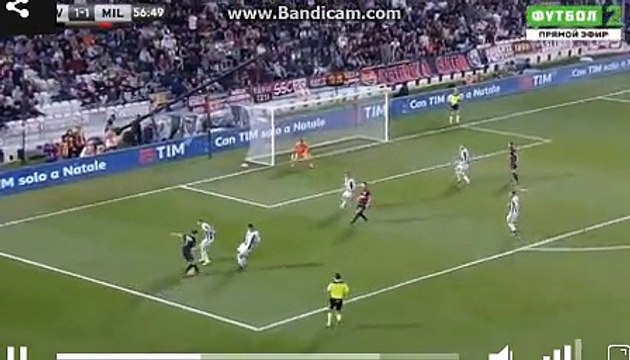 Alesio Romagnoli Hits the Crossbar HD - Juventus vs Ac Milan 1-123 12 2016