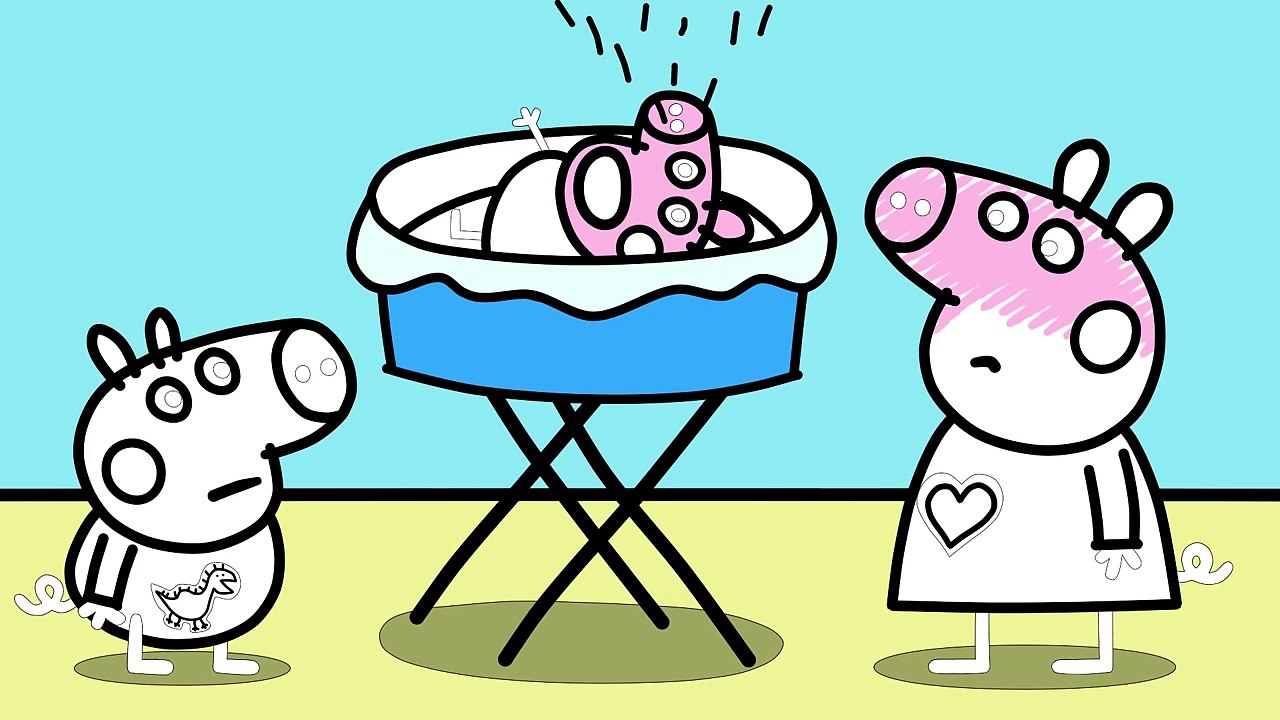 Coloring Pages Peppa Pig Coloring book Peppa Pig Baby Alexander cant sleep