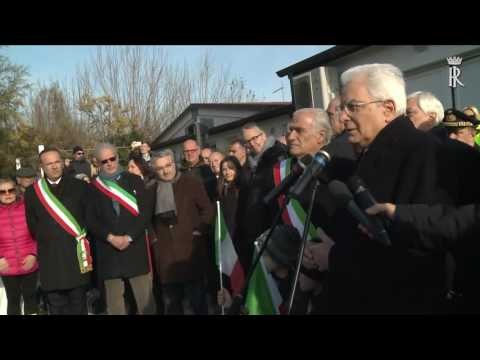Porto Recanati - Mattarella incontra gli sfollati del terremoto (22.12.16)