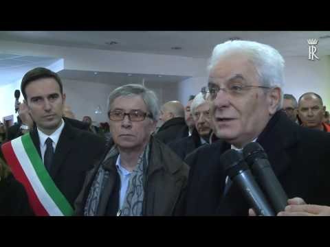 Porto Sant'Elpidio - Mattarella incontra gli sfollati del terremoto (22.12.16)