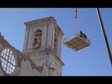 Norcia (PG) - Terremoto, il campanile della Chiesa di Santa Maria Argentea (19.12.16)
