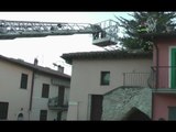 Norcia (PG) - Terremoto, lavori di copertura tetto (19.12.16)