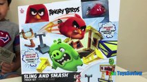 Angry Birds Sling and Smash Track Set Red and Chuck McDonald Happy Meal Toys Ryan ToysReview