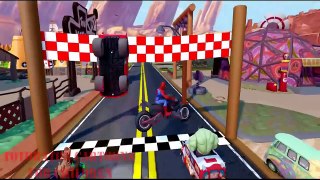 Disney #CARS HULK Spiderman Groot Wheels On #The BUS  Finger Family Kids Songs