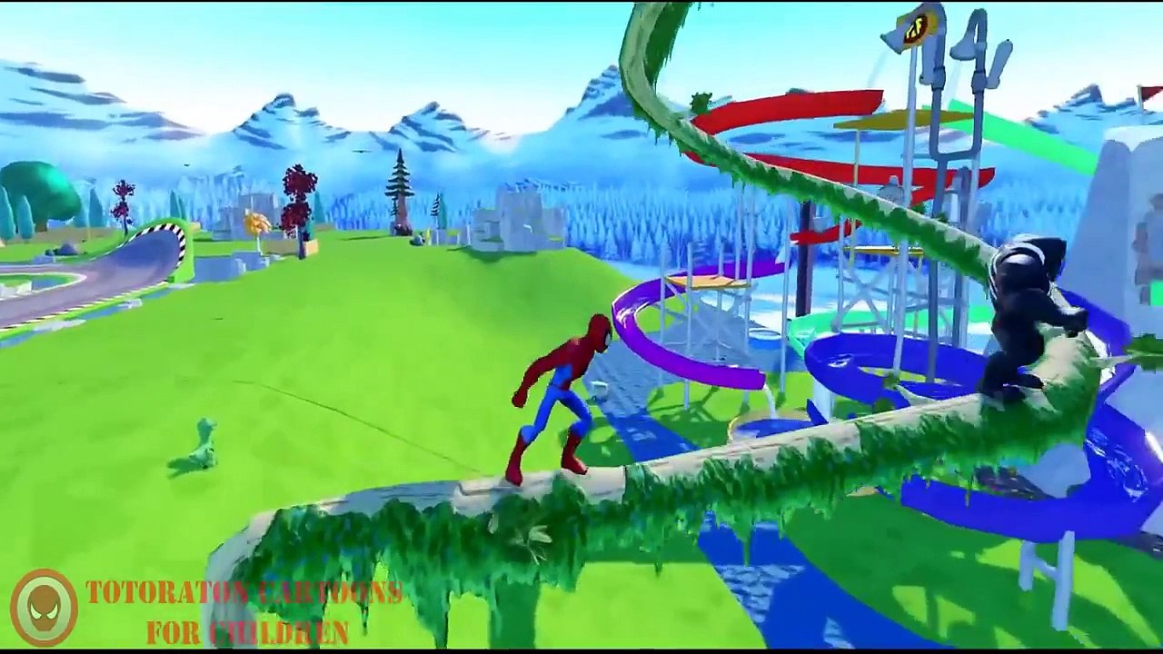 Disney Cars Mater Spiderman Having FUN  #Frozen Elsa Kidnapped  Nursery Rhymes Songs for Kids