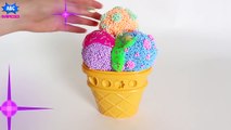 PLAY FOAM ICE CREAM Surprises - Disney Frozen Foam Clay Ice Cream Surprise Toys w/ Elsa Anna & Olaf