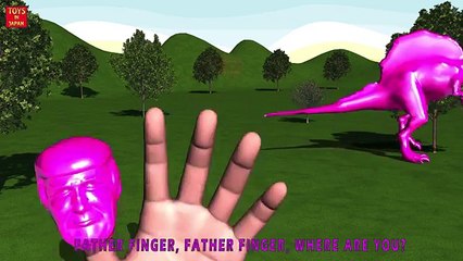 DONALD TRUMP - DINOSAUR SPINOSAURUS CANDY WALKING Finger Family | 3D Nursery Rhymes