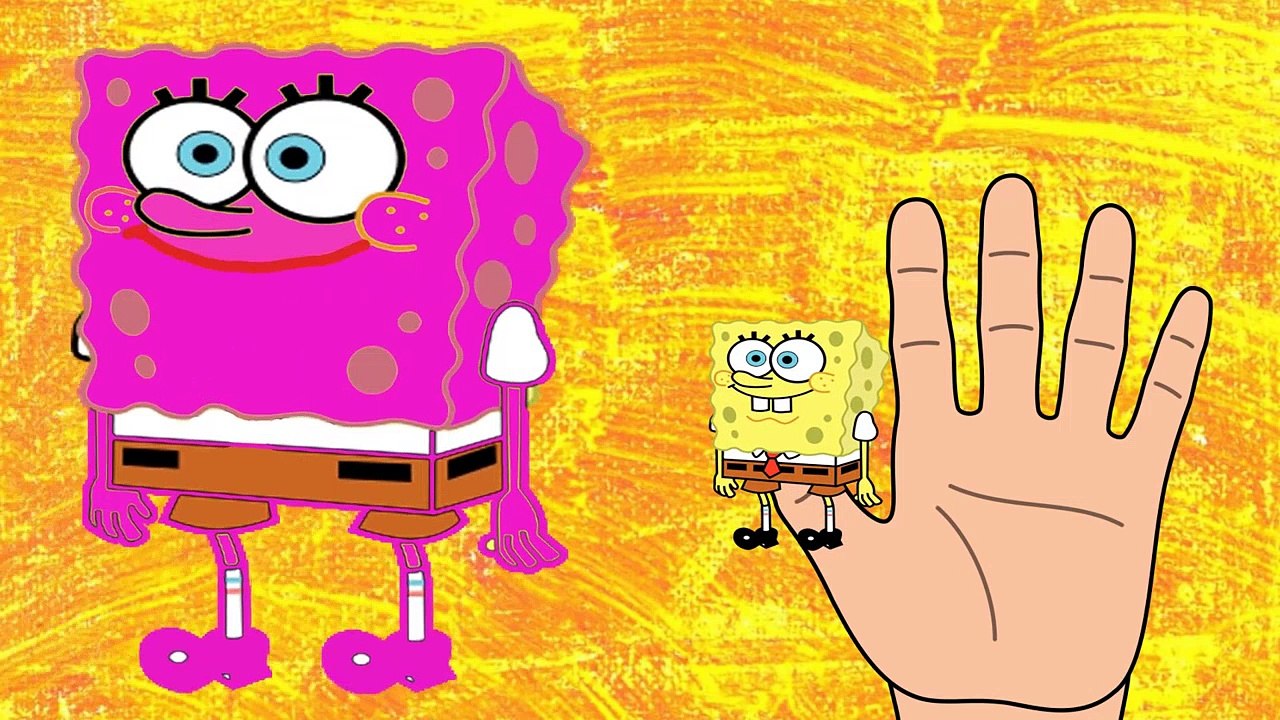 SpongeBob SquarePants Finger Family Song Nursery Rhymes | SpongeBob Songs Cartoon Baby Learning Song