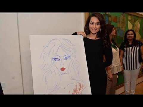 Sonakshi Sinha At The Preview Of Penetralia - Art Of Neeraj Goswami