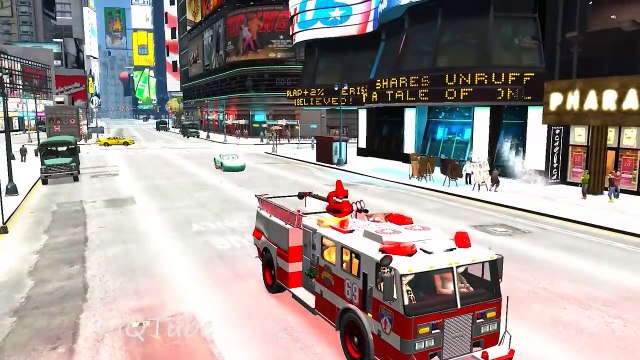 LEARNING COLORS FIRETRUCK & LEARN COLORS TALKING TOM CARS CARTOON FOR CHILDREN RHYMES NURSERY VIDEO