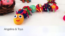Play Doh Kids Fun Crafts, Animals Playdough Learning Activities CATERPILLAR