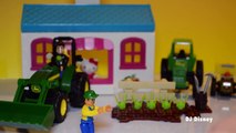 Tractor and Harvesting at Hello Kitty Farm - Mega Blocks Hometown John Deere Farm Tractor