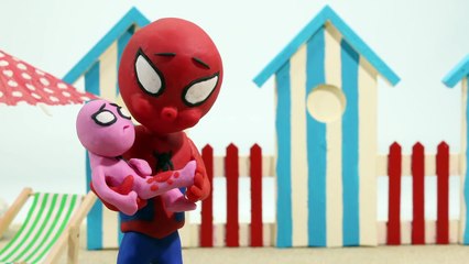 Spidergirl & Spiderman Crybaby Bubble Gum Gumball Machine Superhero Frozen Stop Motion New Episodes