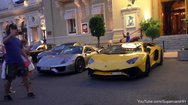 Lamborghini Aventador SV Compilation in Monaco - Loud sounds!