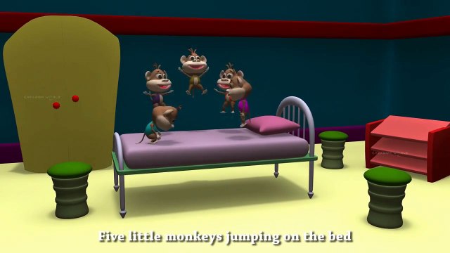 Five Little Monkeys Jumping On The Bed Nursery Rhyme | 72 Mins from Creador