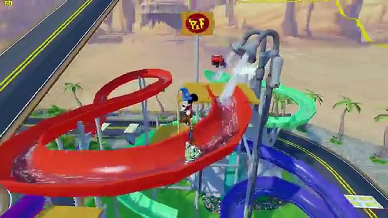 Disney Toy Story Sheriff Woody and Disneys Mickey Mouse race Lightning McQueen Disney Pixar Cars