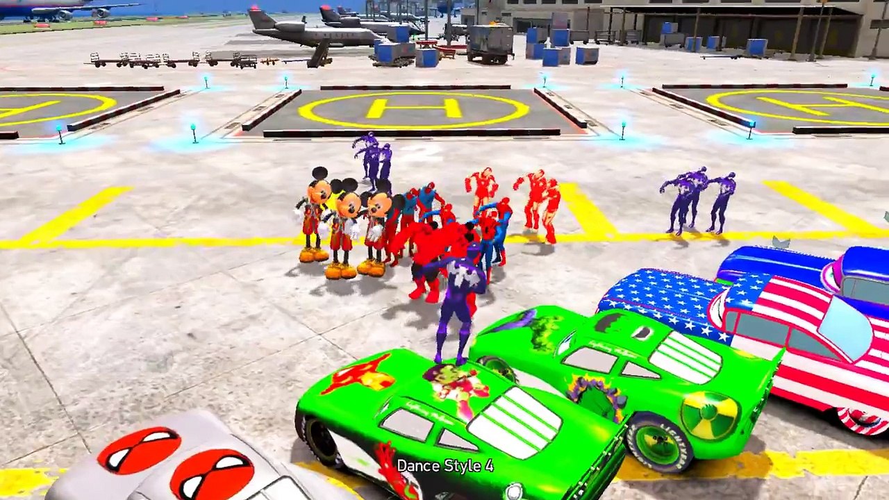 #Disney #Spidermans, Mickey Mouse, IronMan, Hulk Nursery Rhymes #Costum Cars McQueen #Ramone #Kids