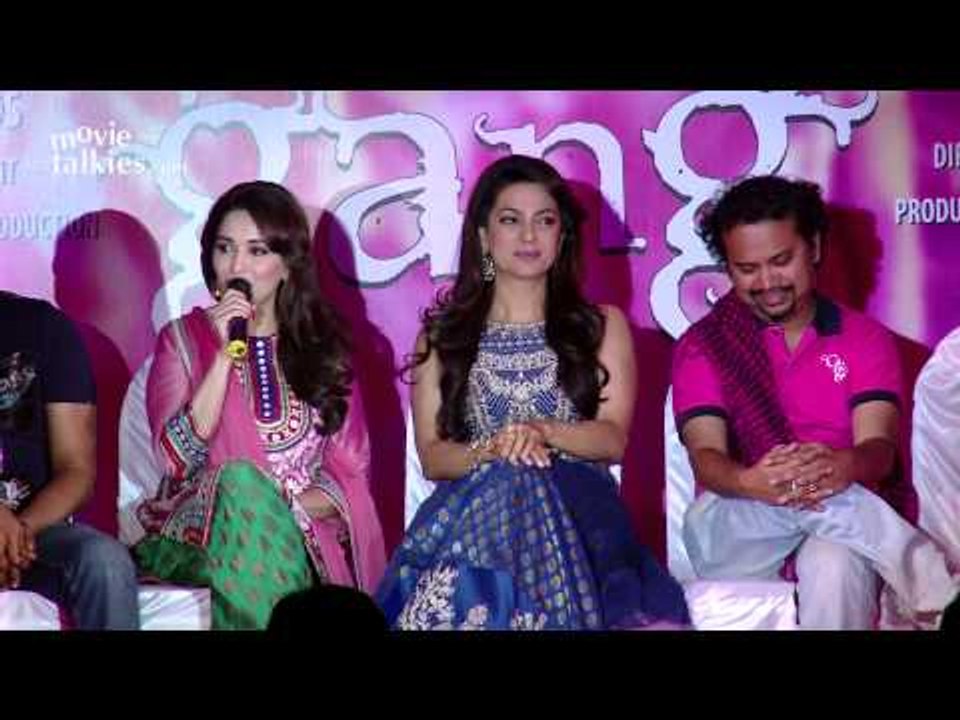 Madhuri Dixit, Juhi Chawla At 'Gulaab Gang' Press Conference