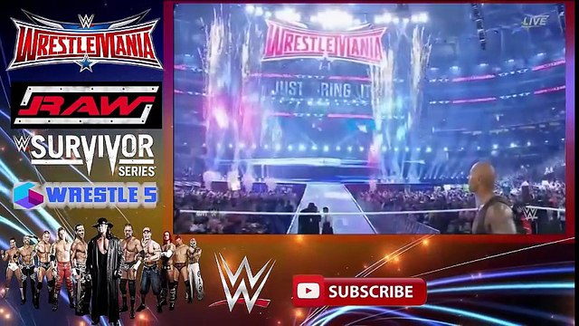 The Rock and John Cena vs Erick Rowan, Bray Wyatt and Braun Strowman Wrestlemania 32 2016 Full Match