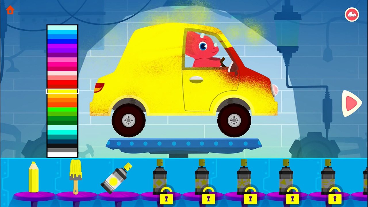 Dinosaur Car Painting Kids Painting Dinosaur Vehicles and Play Dinosaur Colors for Children