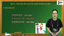 ột số câu chào hỏi trong tiếng Hàn - Câu trần thuật thì hiện tại đơn