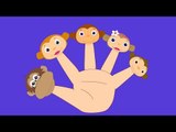 Five Little Monkeys Jumping on the Bed Nursery Rhyme Cartoon Rhymes Songs Poems for Children