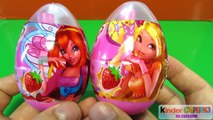 2 яйца с сюпризом Винкс Клуб сладкий спрей   подарок, 2 пластиковых яйца Winx Club на русском языке