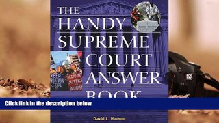 Buy David L Hudson The Handy Supreme Court Answer Book (The Handy Answer Book Series) Full Book