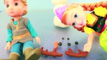 Young Kristoff, Anna, and Kristoff Want To Build A PLAY DOH Snowman OLAF PART 2 AllToyCollector