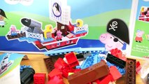 Peppa Pig Pirate Ship Blocks Peppa Pig Construction Toys Peppa y George Barco Pirata Nickelodeon