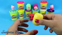 #Surprise Eggs #PlayDoh | Play Dough Smiley Face Surprise Toys Peppa Pig Frozen Elsa Animals Toys