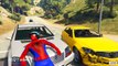 SPIDERMAN OFICCER POLICEMAN CRASH PARTY COLORS CARS WITH POLICE CARS RHYMES KIDS SPIDER-MAN CARTOON