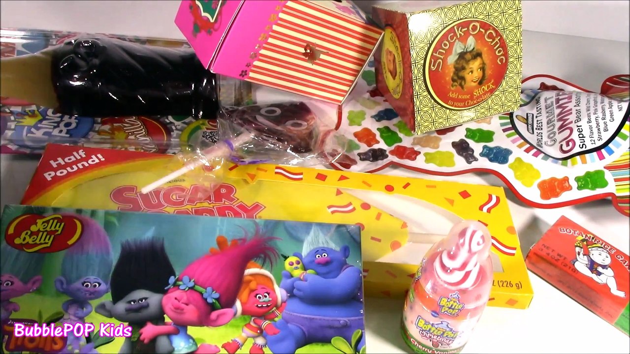 Candy BONANZA! GIANT Gummy Cola & SUGAR Daddy! Poop Lolli! FAIRY FOOD Baby Bottle TROLLS! FUN