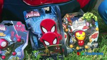 GIANT EGG SURPRISE OPENING SPIDERMAN Superheroes toys Spiderman vs Venom Kinder Egg Power Wheels